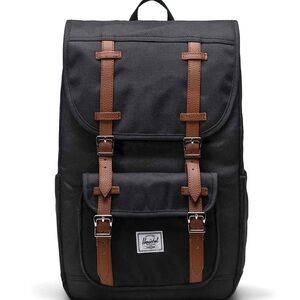 Herschel Supply Company Black Backpack with Brown Straps